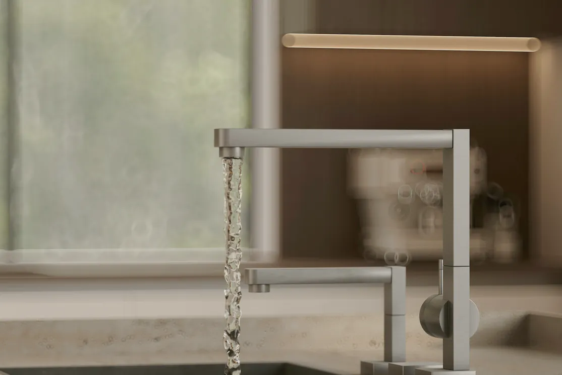 First water at a new kitchen sink